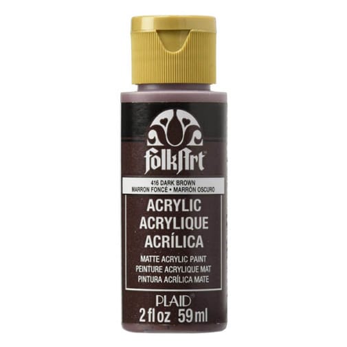 Folkart Color Acrylic Paint Dark Brown - 2 oz