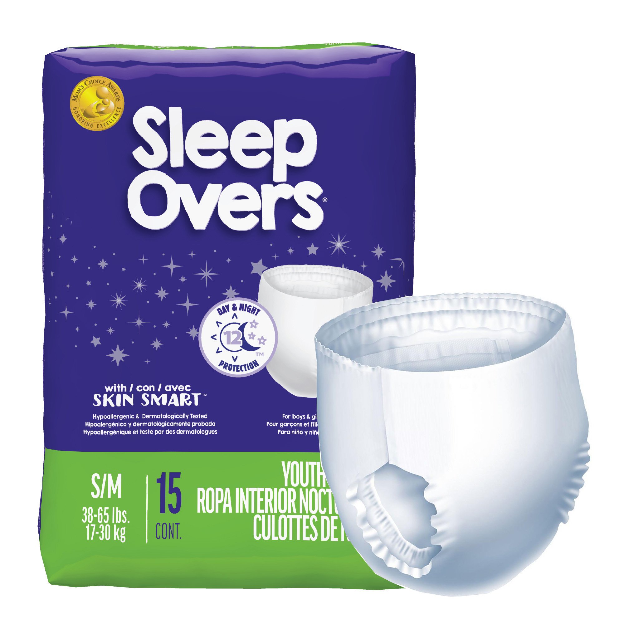 Cuties Sleep Overs Absorbent Underwear, Small / Medium MK 713142