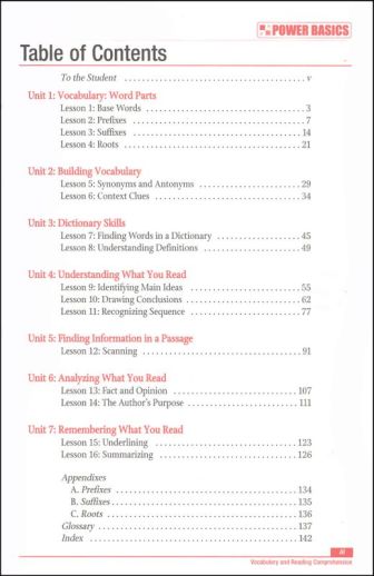 Vocabulary and Reading Comprehension Student Book