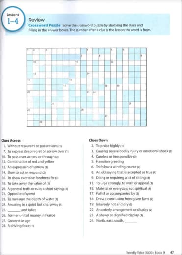 Wordly Wise 3000 4th Edition Book 9 Set