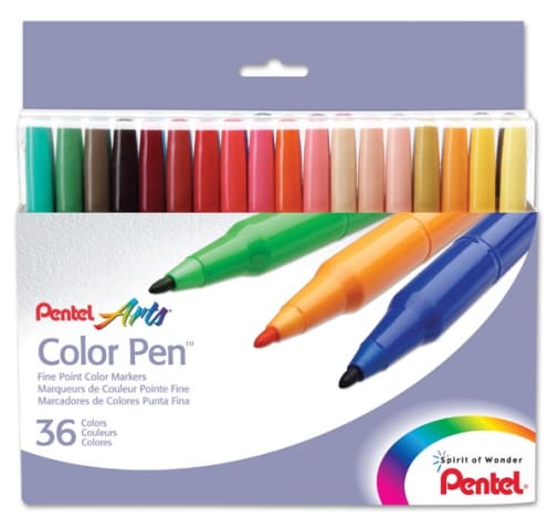 Color Pen 36-Color Set - Fine Point Markers