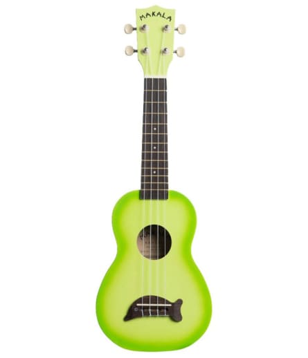Makala Dolphin Ukulele (Soprano) - Green Burst