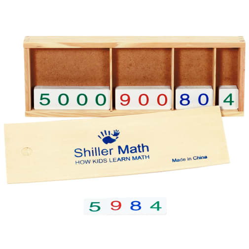 Complete Number Card Set with Wooden Tray