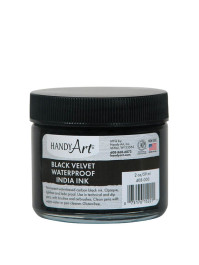 Handy Art Black Velvet India Ink – 57 Ml, Schwarze Tinte Im Glas, Für Stifte, Pinsel & Airbrush