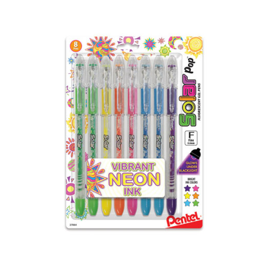 Pentel Sparkle Pop Metallic Gel Pen 1.0 mm Bold Line Assorted Pack