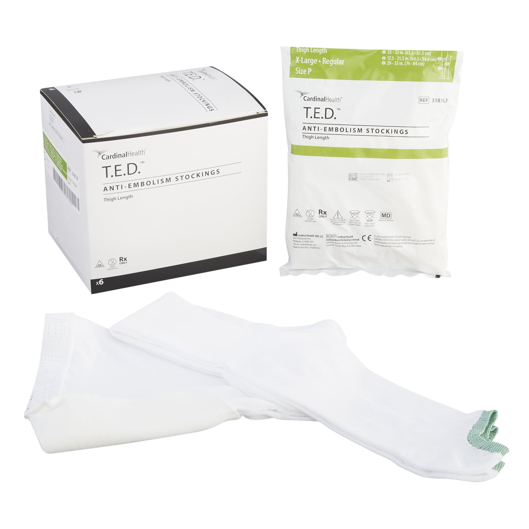 T.E.D. Anti-Embolism Stockings, Extra Large / Regular, Thigh-High MK 637546