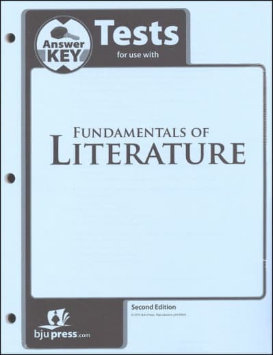 BJU Press Fundamentals of Literature Test Key 2nd Edition