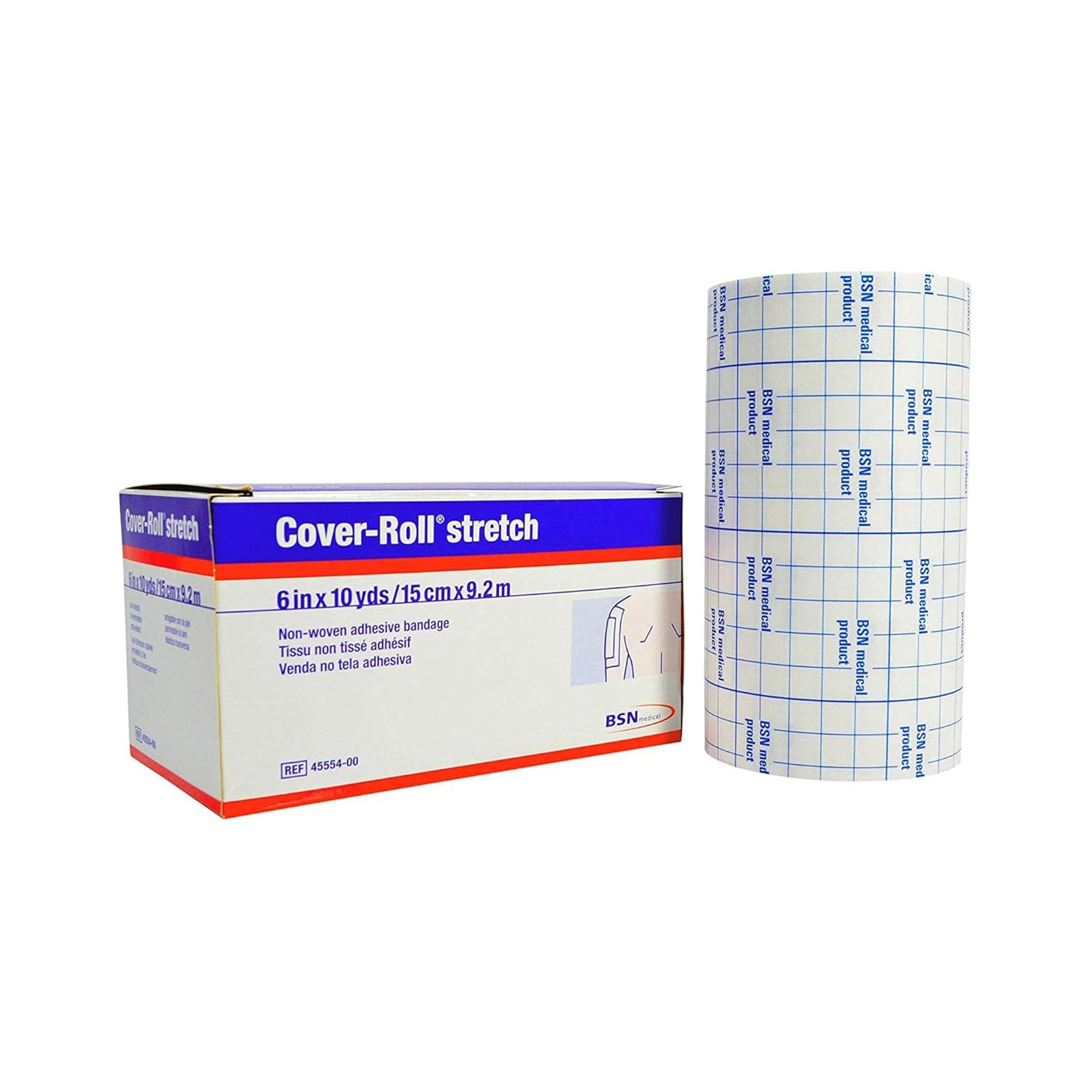 Cover-Roll Stretch Dressing Retention Tape with Liner, 6 Inch x 10 Yard, White MK 192145