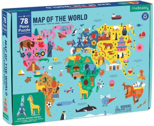 Mudpuppy Map of the World Puzzle
