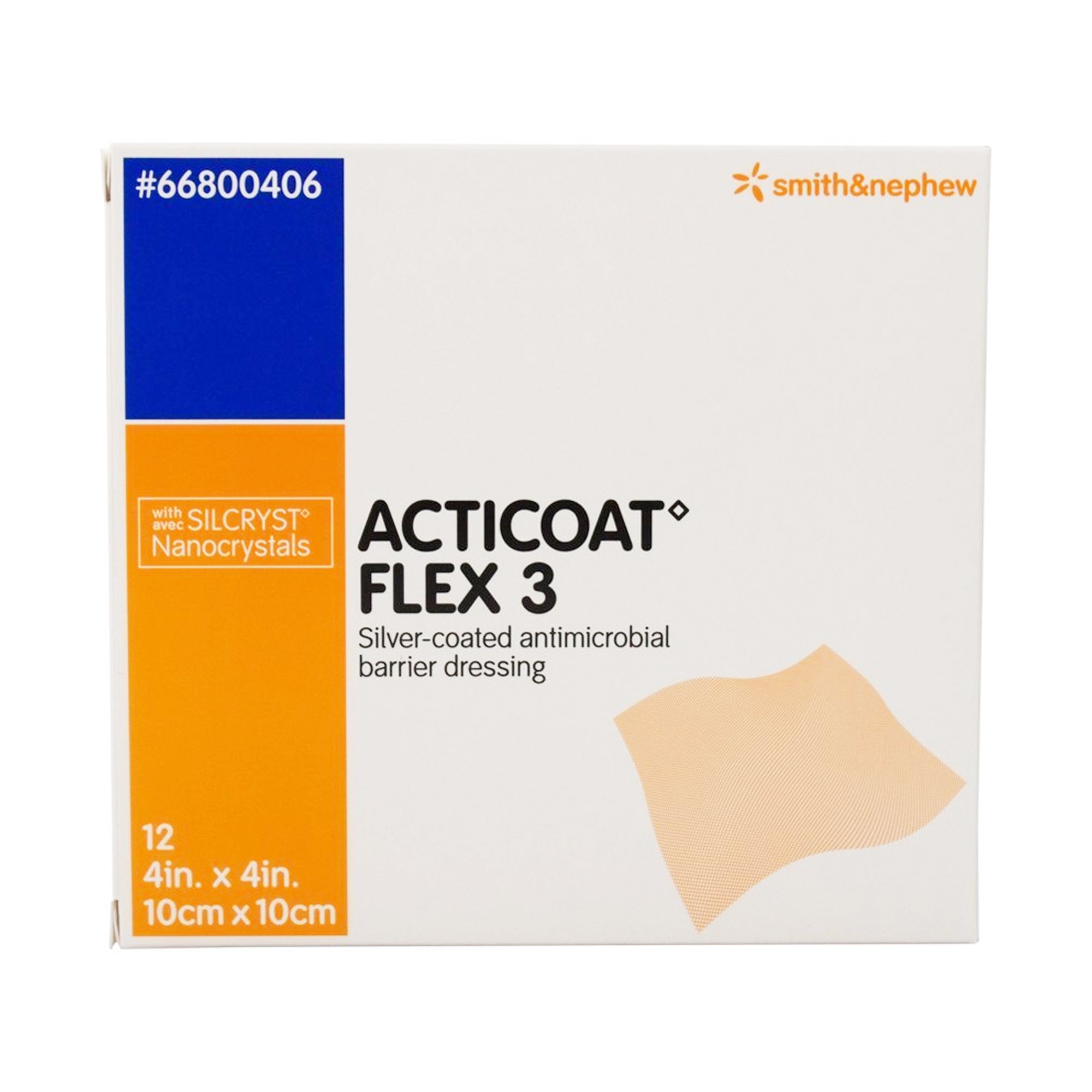Acticoat Flex 3 Silver Dressing, 4 x 4 Inch MK 711288