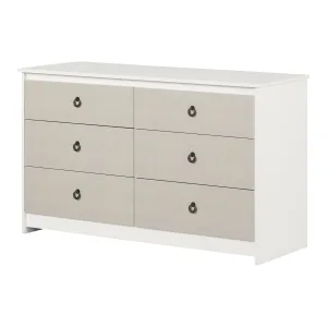 6-Drawer Double Dresser Storage Unit