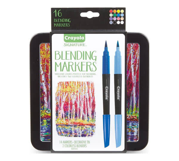 Crayola Signature Blending Markers with Tin (16 count)