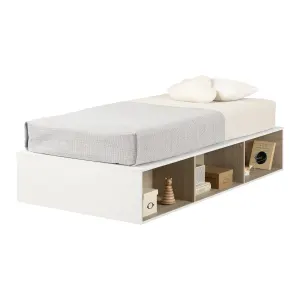 Base para cama tipo plataforma con almacenamiento abierto