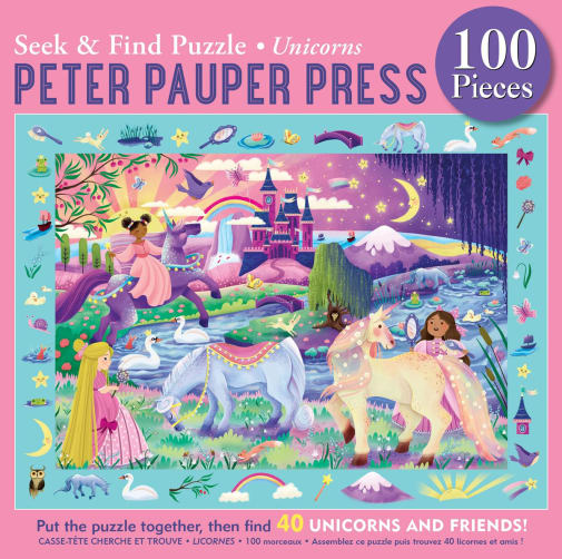 Unicorns Seek & Find Jigsaw Puzzle (100 piece)