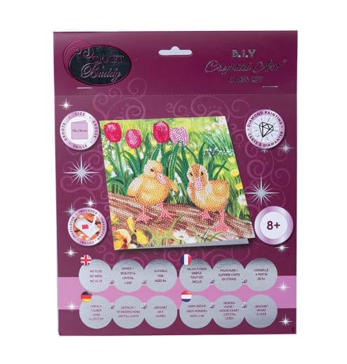 Crystal Art Card Kit - Spring Chicks