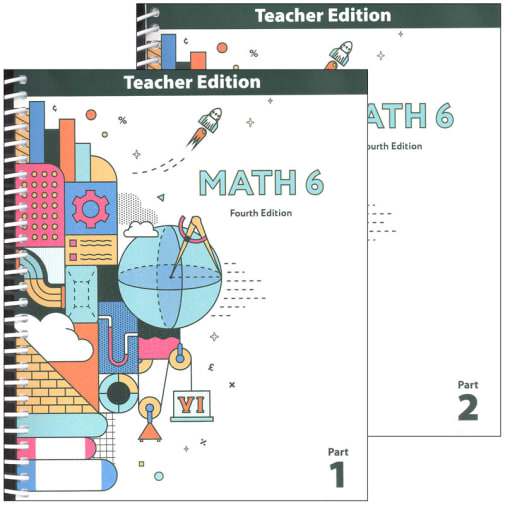 BJU Press Math 6 Teacher Edition 4th Edition