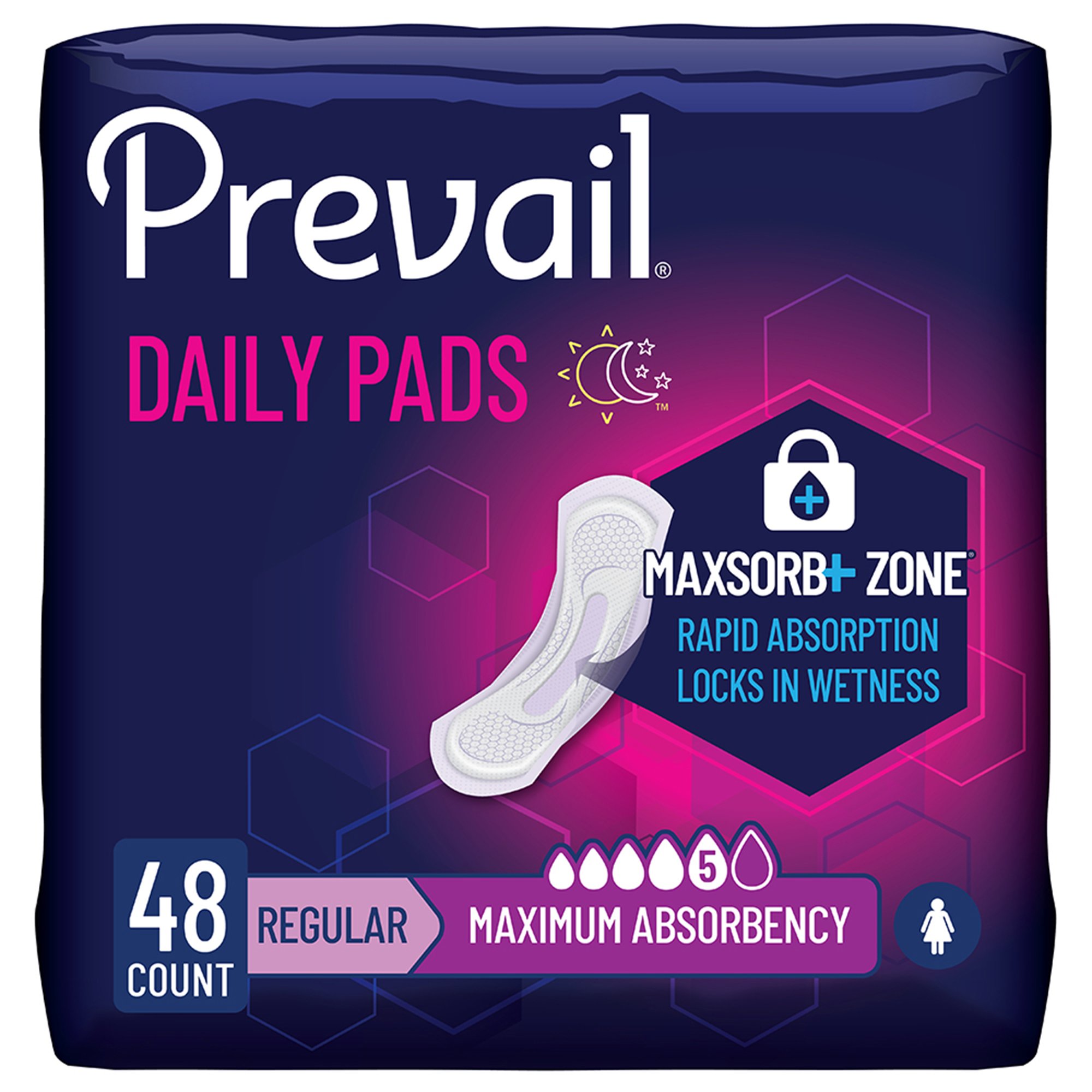 Prevail Daily Pads Maximum Bladder Control Pad, 11-Inch Length MK 810355