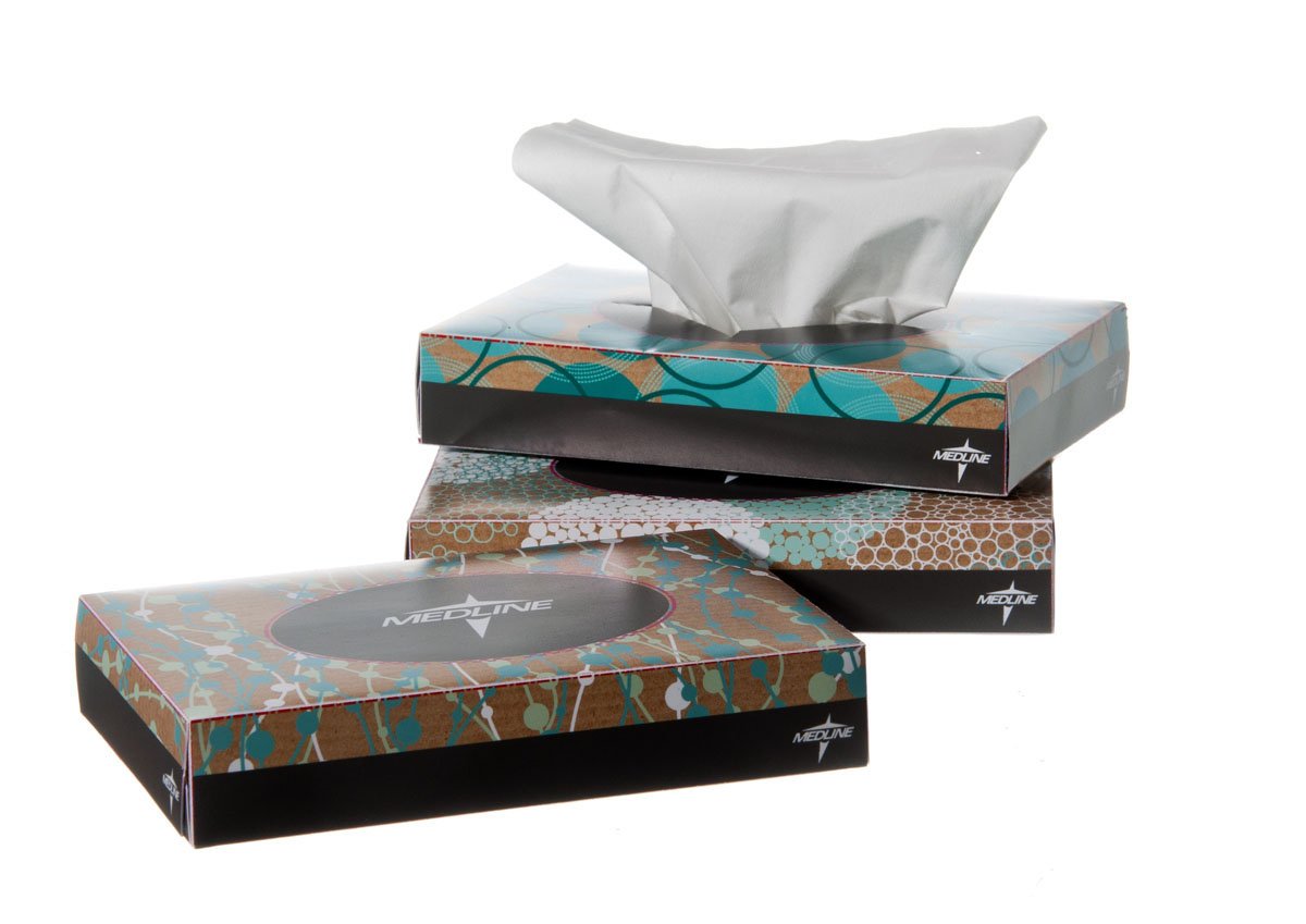 Facial Tissue Medline White 5 X 7-1/2 Inch 40 Count MK 359887
