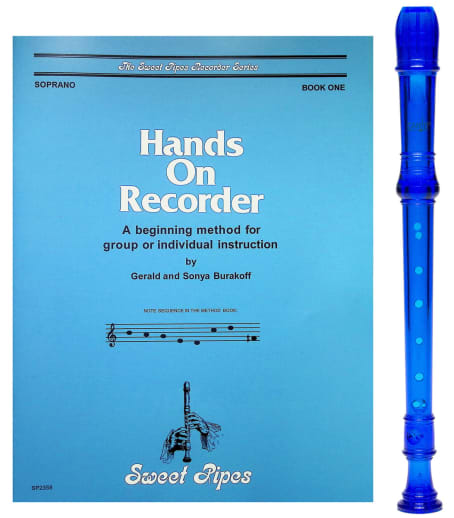 Hands On Recorder Book with Blue Canto Recorder