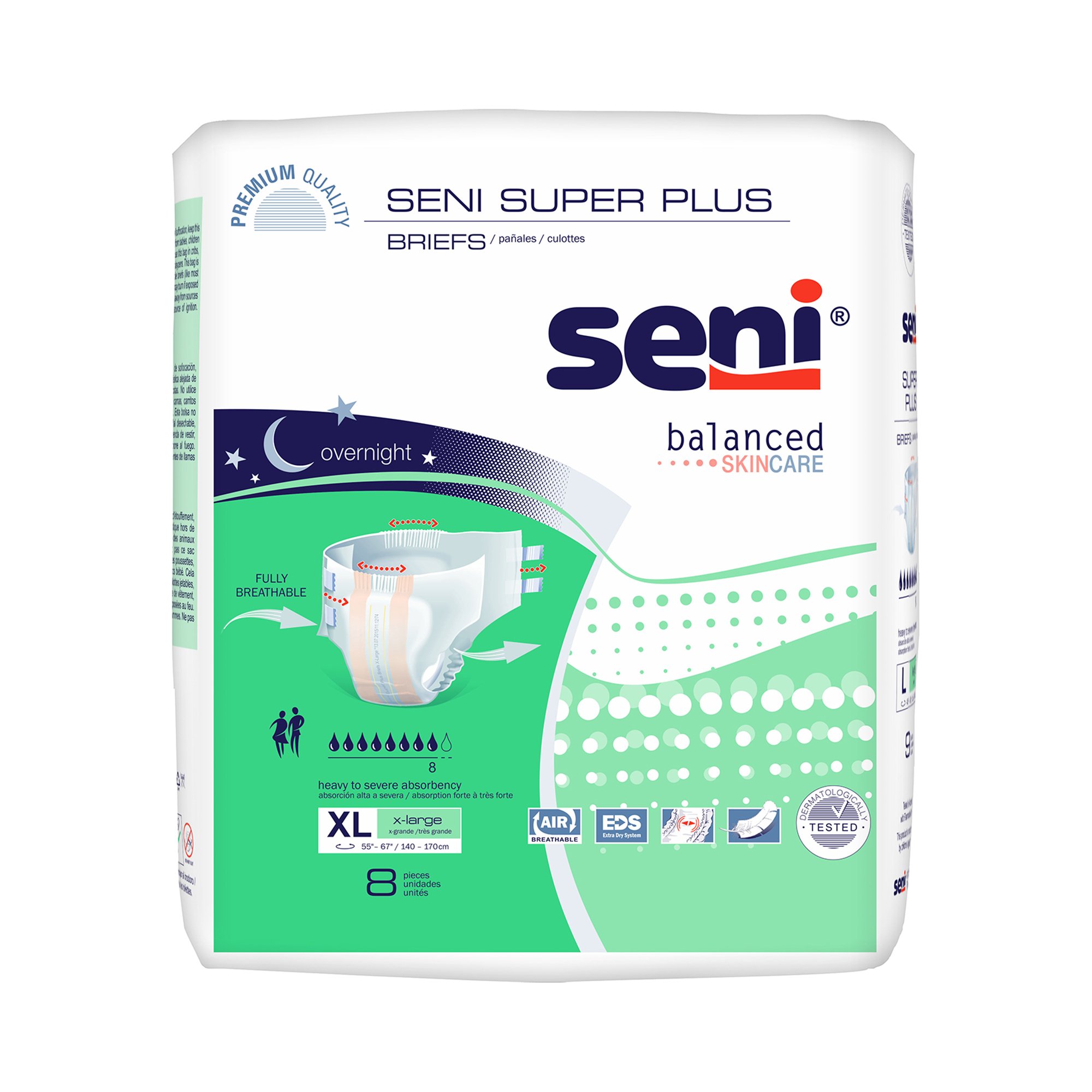 Seni Super Plus Overnight Heavy Absorbency Incontinence Brief, Extra Large MK 1163830