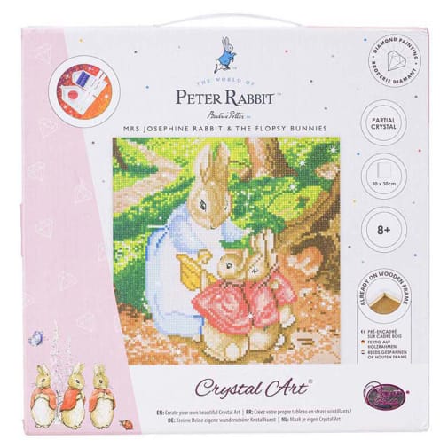 Crystal Art Medium Framed Kit - Flopsy Bunnies