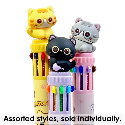 Cats 10 Colors Ballpen (assorted style)