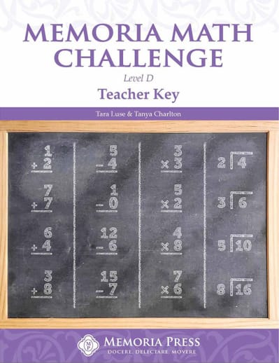 Memoria Math Challenge: Level D Teacher Key