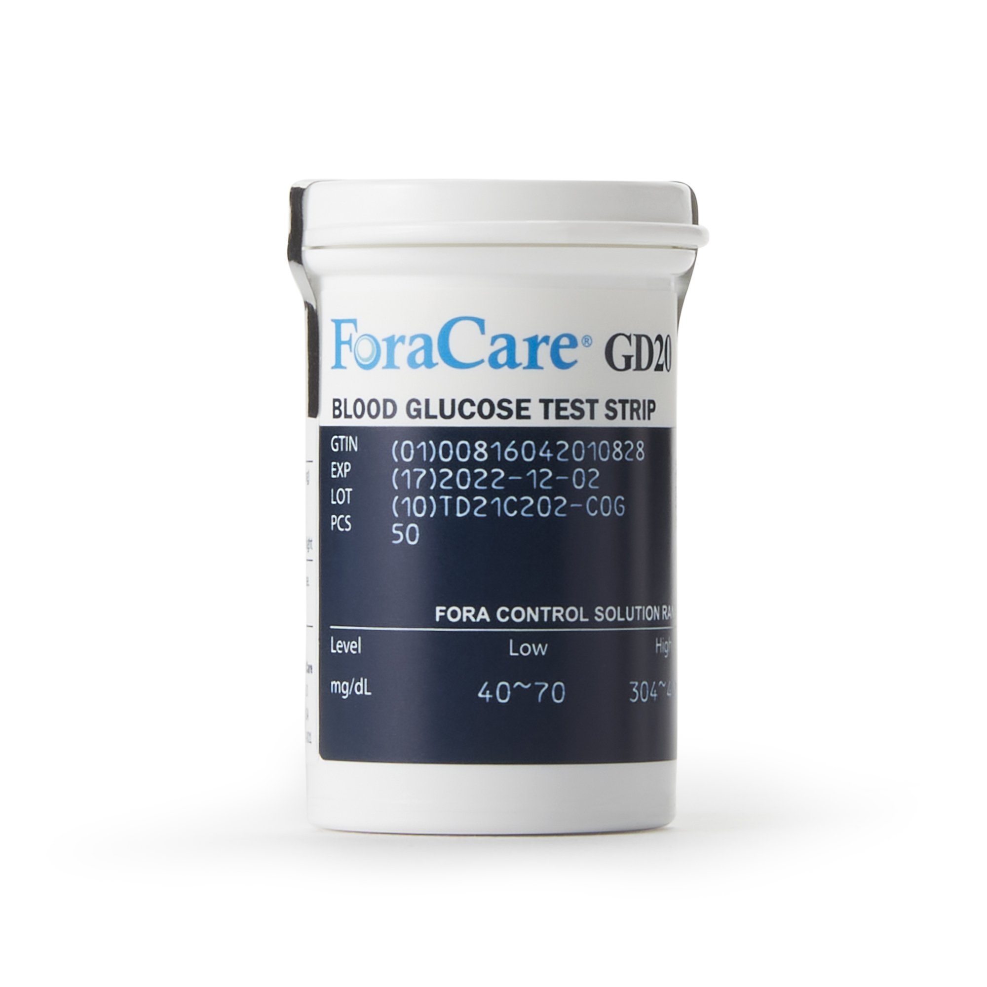 FORA GD20 Blood Glucose Test Strips MK 811910