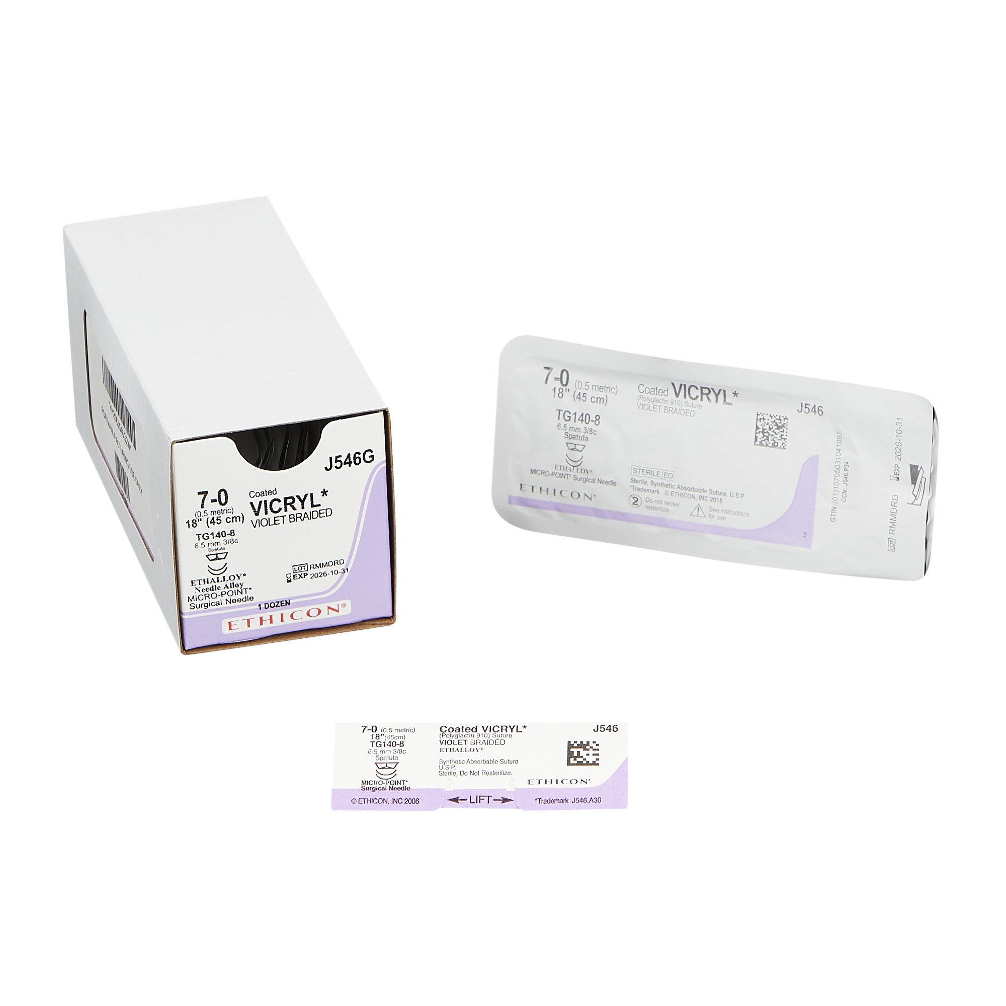Coated Vicryl Suture with Needle MK 91541