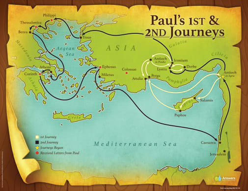 Answers Bible Curriculum Paul's Journeys Poster