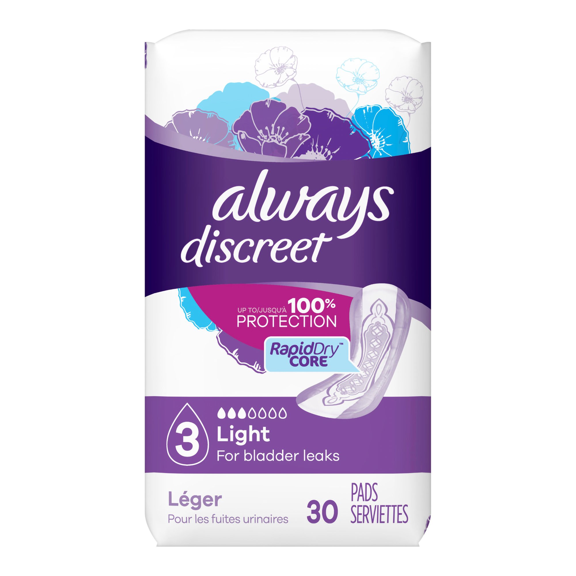 Always Discreet Bladder Control Pad, Size 3 MK 928408