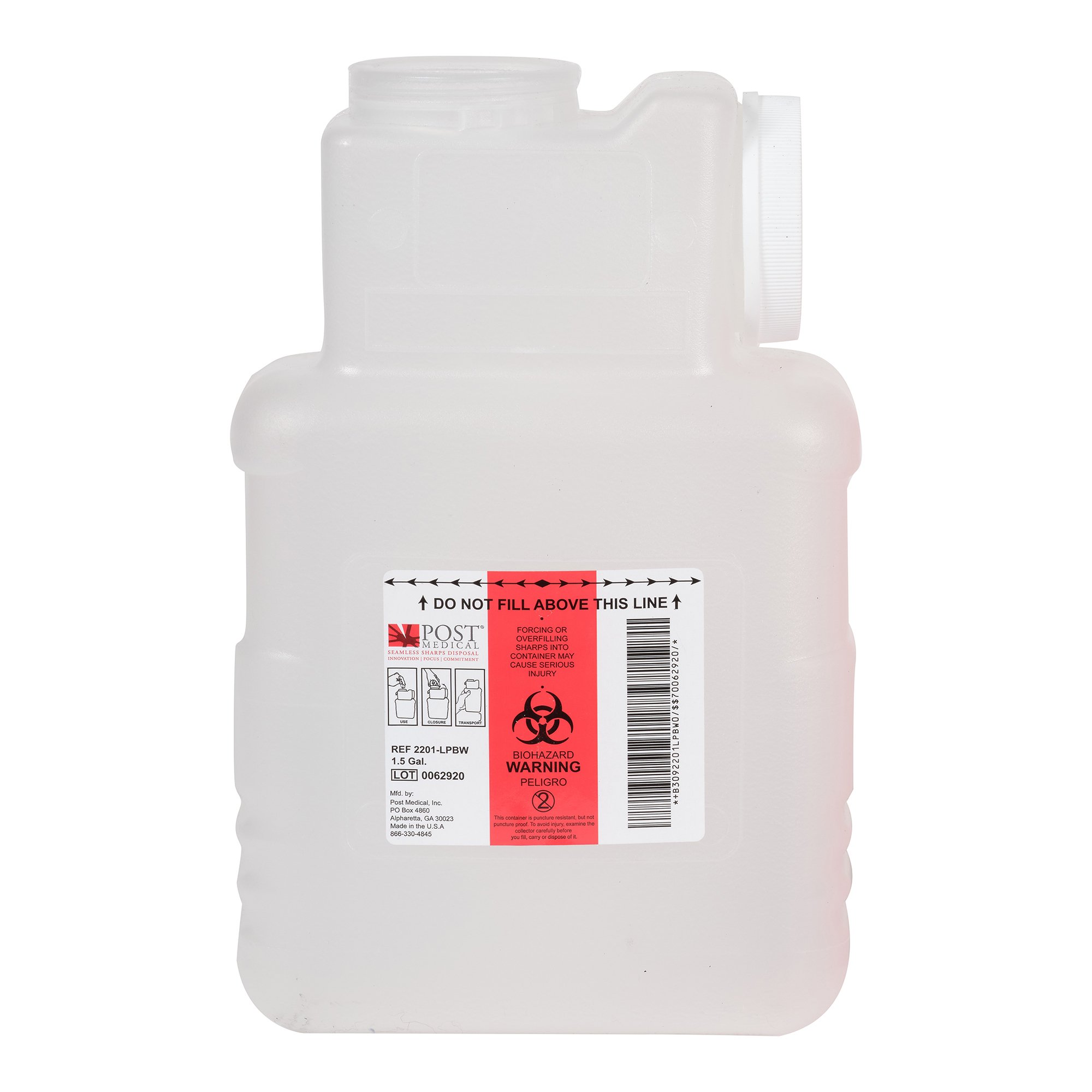 Post Medical Multi-purpose Sharps Container, 1-1/2 Gallon MK 486329