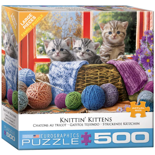 Eurographics Knittin' Kittens 500-piece Puzzle