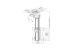 Full Motion Folding Under Cabinet TV Mount for 13-27in TVs, 100x100 VESA, 3.3in Low Profile