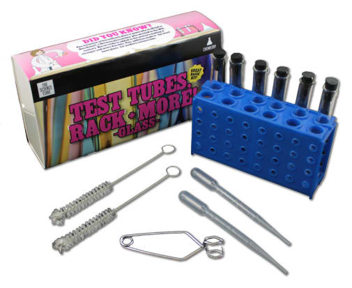 Test Tubes, Rack and More Glass