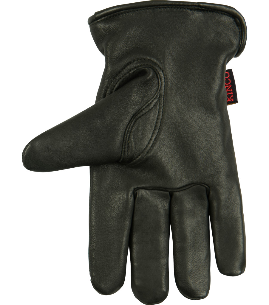 Lined Black Grain Goatskin Driver, Black, large image number 1