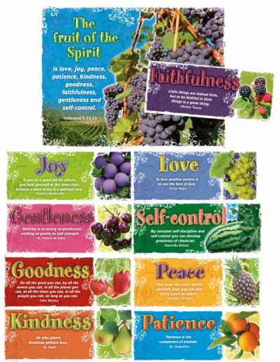 Fruit of the Spirit Bulletin Board Set (10 Pieces)
