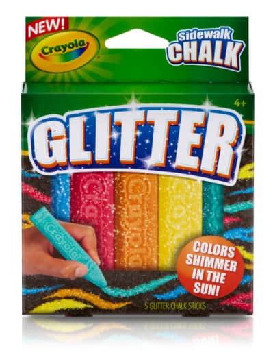 Crayola Glitter Sidewalk Chalk - 24 Count