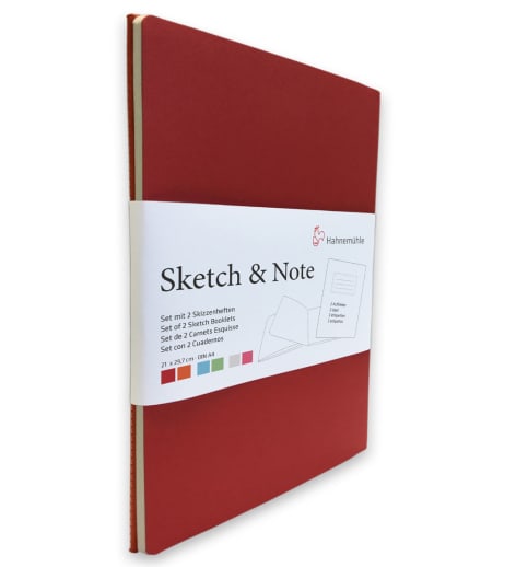 Sketch & Note Booklets - Red Bundle: Size A4/8.27" x 11.69" (2 books)