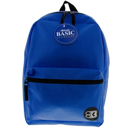 Blue Basic Backpack 16"