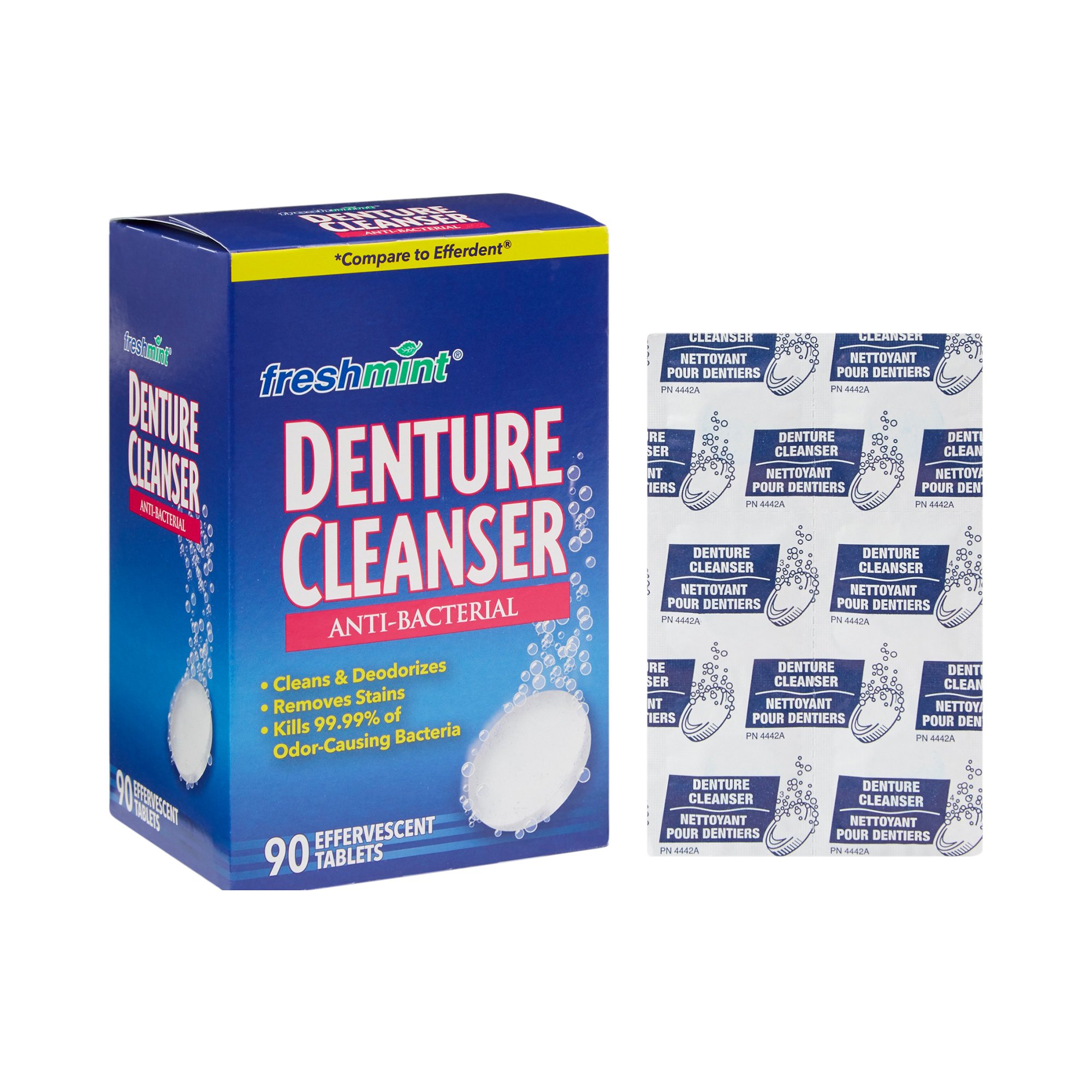 freshmint Denture Cleanser Anti-Bacterial Tablets MK 840178
