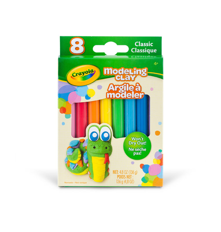 Crayola Modeling Clay .6oz 8-Basic Colors