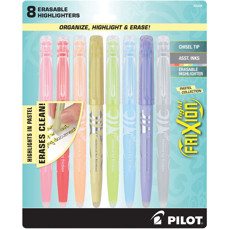 Set of 8 Pilot Frixion Pen Assorted Mixed Colour Pens Friction
