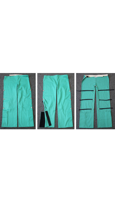 Step-In Chaps: 9 oz. Green FR Cotton
