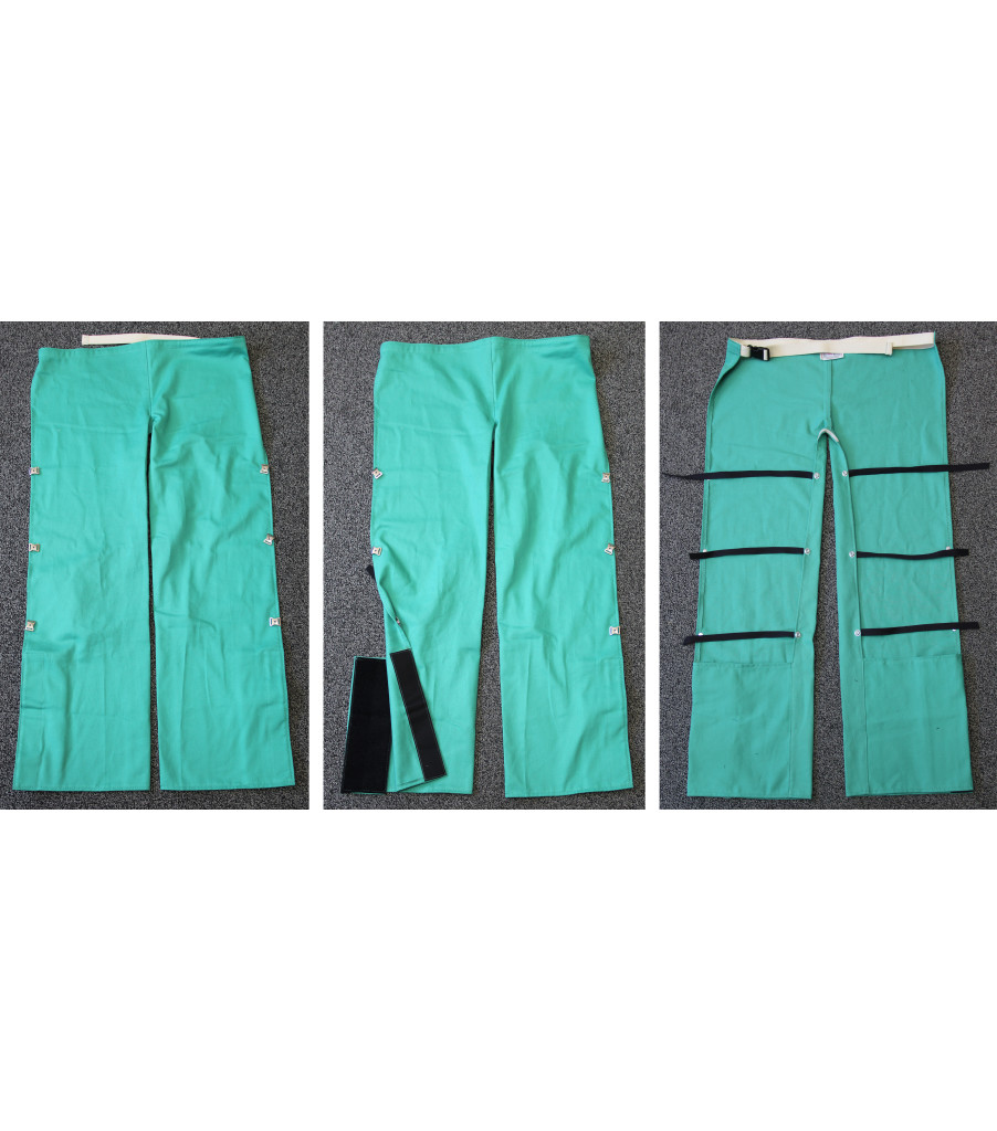 Step-In Chaps: 9 oz. Green FR Cotton, , large image number 0
