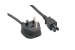 AC Power Cord, UK, BS1363 to C5, 18AWG, 3ft, Black