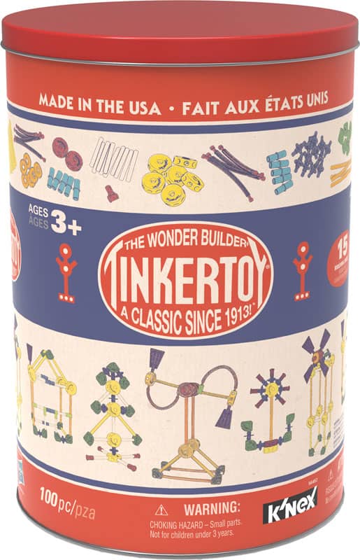 Tinkertoy Classic Building Tin (100 Pieces)