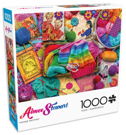 Buffalo Games Vintage Knitting Puzzle (Aimee Stewart) 1000 pieces