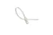 8in Nylon Cable Ties, White, Qty 100, Wall Mountable
