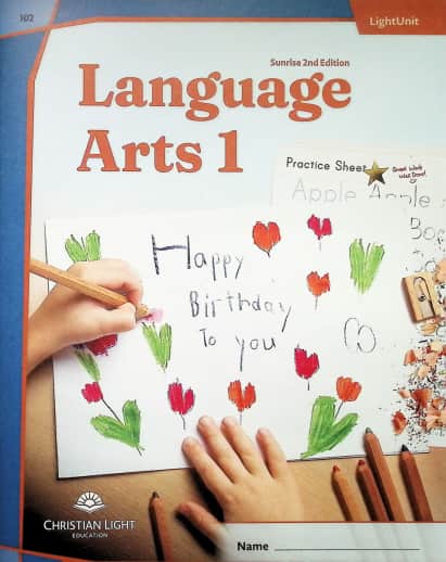 Christian Light Language Arts LightUnit 102 Sunrise 2nd Edition
